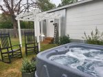 Sip and Soak in Olive Grove 5 person Hot Tub